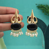 Black Color Beautiful Monalisa Stone Exclusive Quality Handmade Jaipur Earrings (AMPE450BLK)