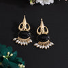 Black Color Beautiful Monalisa Stone Exclusive Quality Handmade Jaipur Earrings (AMPE450BLK)