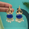 Blue Color Beautiful Monalisa Stone Exclusive Quality Handmade Jaipur Earrings (AMPE450BLU)