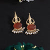 Brown Color Beautiful Monalisa Stone Exclusive Quality Handmade Jaipur Earrings (AMPE450BRW)