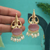 Pink Color Beautiful Monalisa Stone Exclusive Quality Handmade Jaipur Earrings (AMPE450PNK)