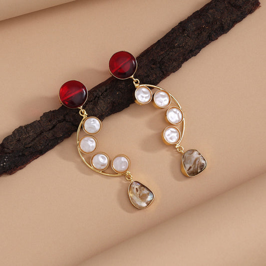 Maroon Color Amrapali Earrings