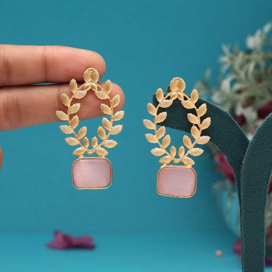 Pink Color Amrapali Earrings