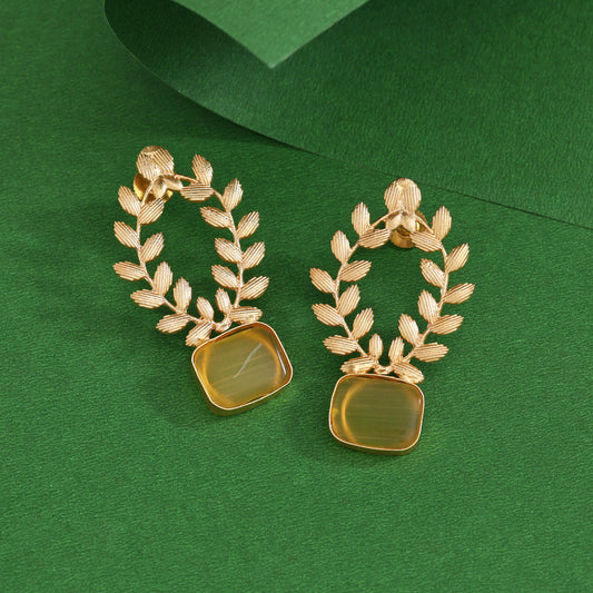 Yellow Color Amrapali Earrings
