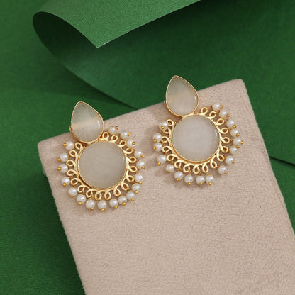 White Color Amrapali Earrings