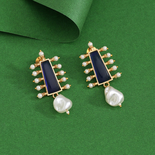 Blue Color Amrapali Earrings