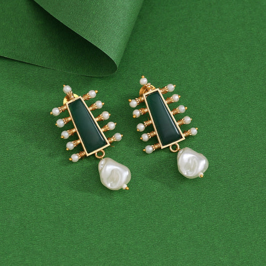 Green Color Amrapali Earrings