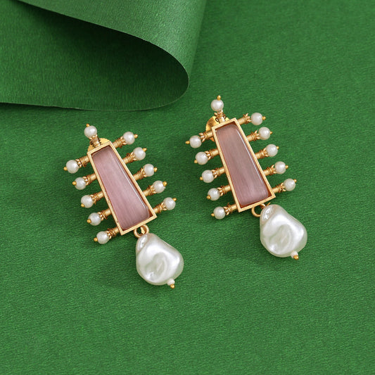 Pink Color Amrapali Earrings