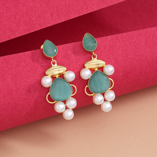 Pista Green Color Amrapali Earrings