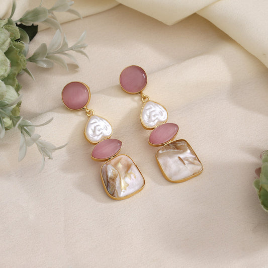 Pink Color Amrapali Earrings