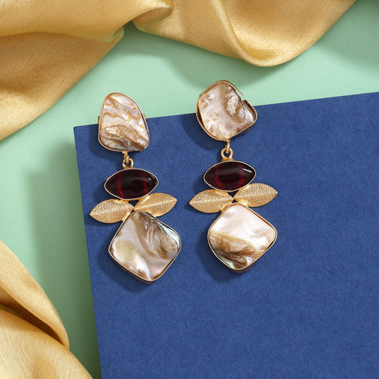 Luxe Maroon Color Amrapali Earrings