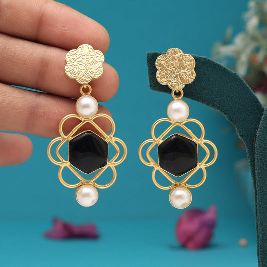 Black Color Amrapali Earrings