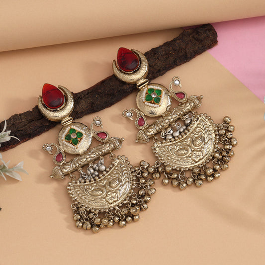 Maroon Color Amrapali Earrings