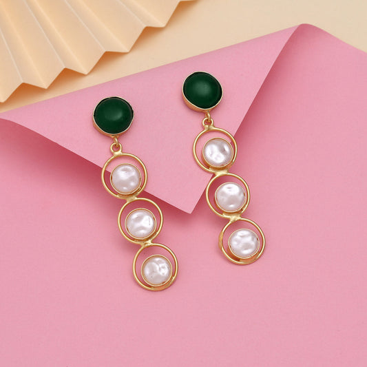 Green Color Amrapali Earrings