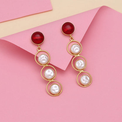 Maroon Color Amrapali Earrings