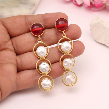 Maroon Color Amrapali Earrings