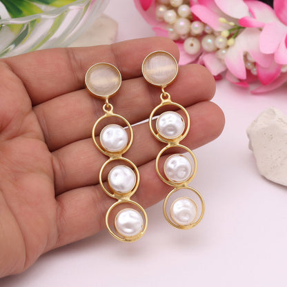 Off White Color Amrapali Earrings