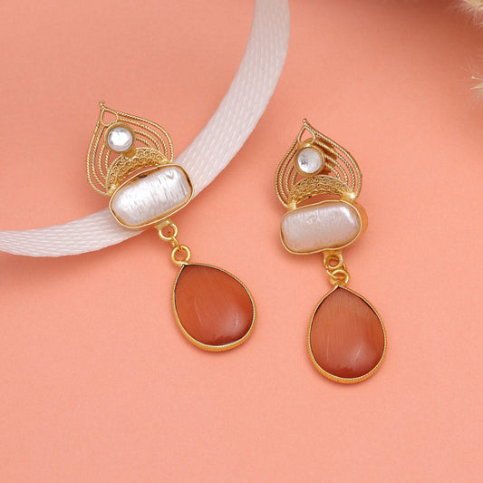 Brown Color Amrapali Earrings