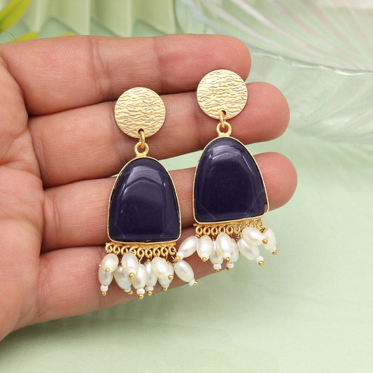 Blue Color Amrapali Earrings
