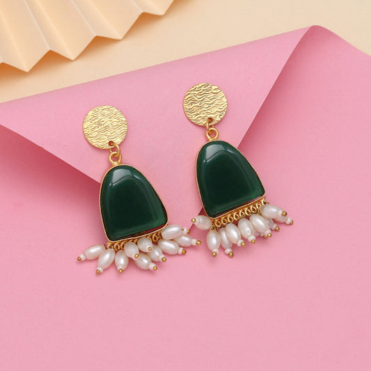 Green Color Amrapali Earrings