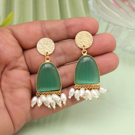 Pista Green Color Amrapali Earrings