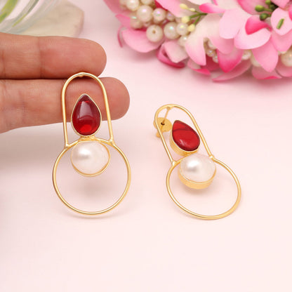 Maroon Color Amrapali Earrings