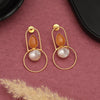 Peach Color Amrapali Earrings