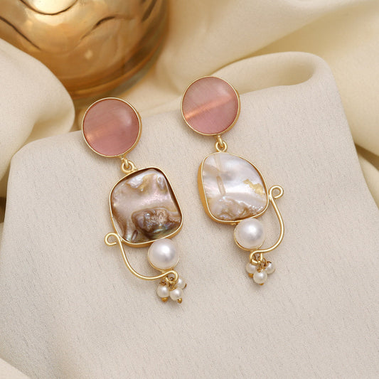 Pink Color Amrapali Earrings