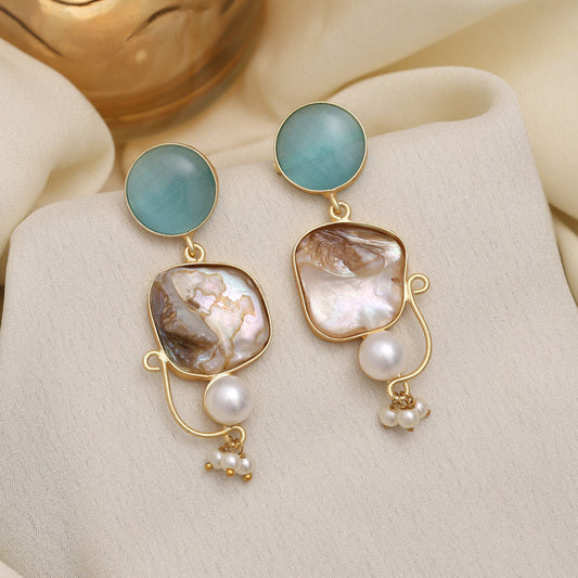 Sky Blue Color Amrapali Earrings