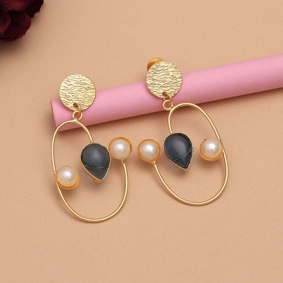 Blue Color Amrapali Earrings