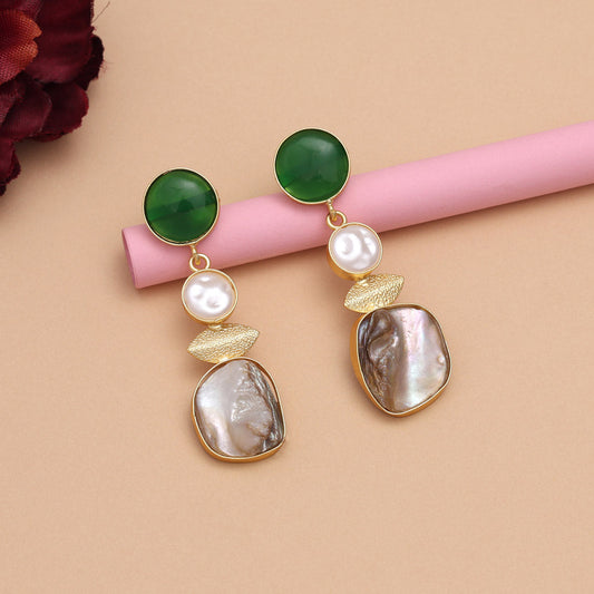 Green Color Amrapali Earrings