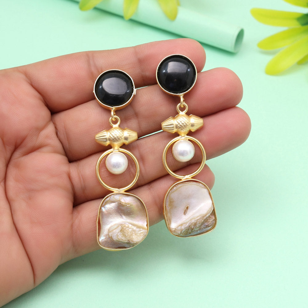 Midnight Black Color Amrapali Earrings
