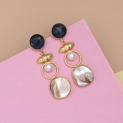 Ocean Blue Color Amrapali Earrings