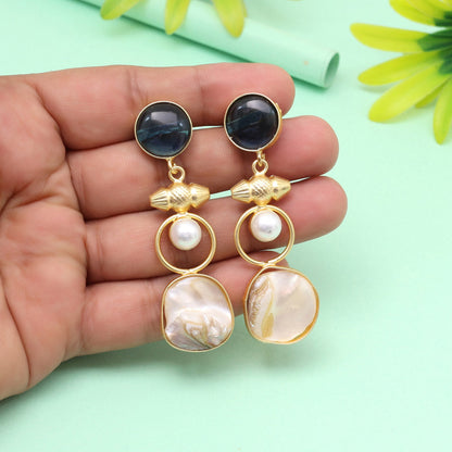 Ocean Blue Color Amrapali Earrings