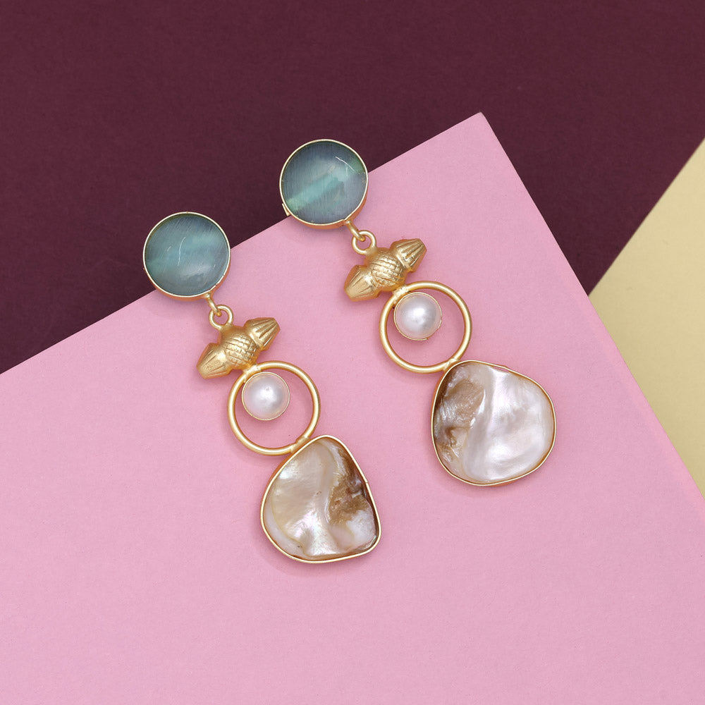 Cloudy Sky Blue Color Amrapali Earrings