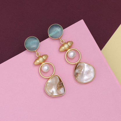 Cloudy Sky Blue Color Amrapali Earrings