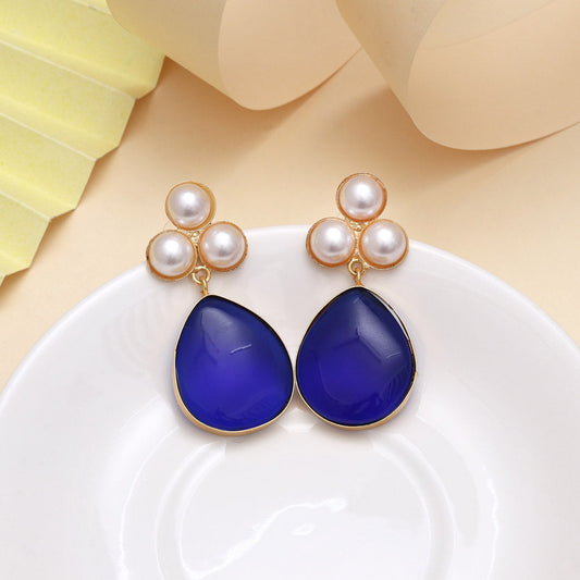 Sapphire Blue Color Amrapali Earrings