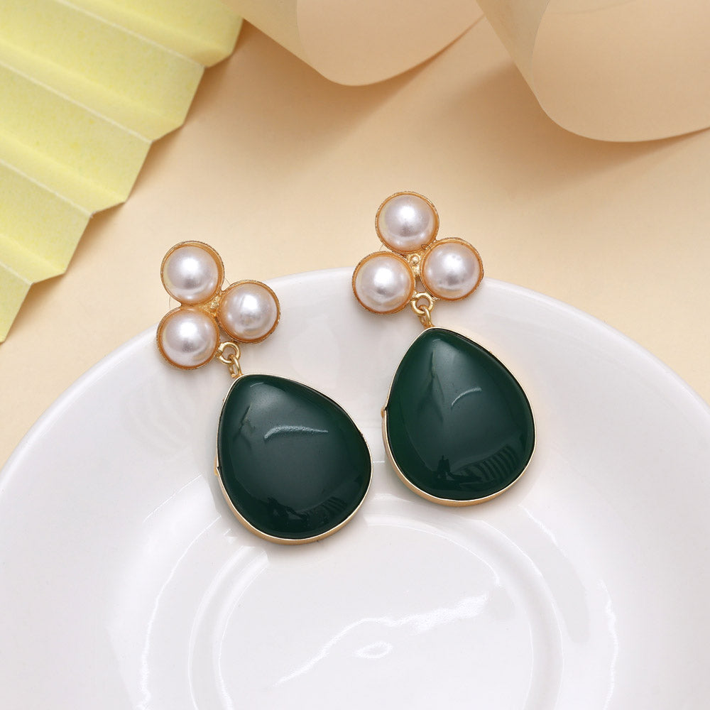 Mint Green Color Amrapali Earrings