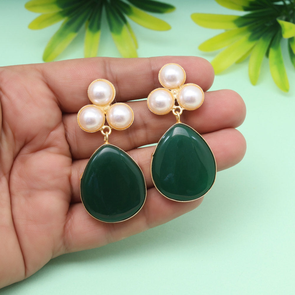 Mint Green Color Amrapali Earrings