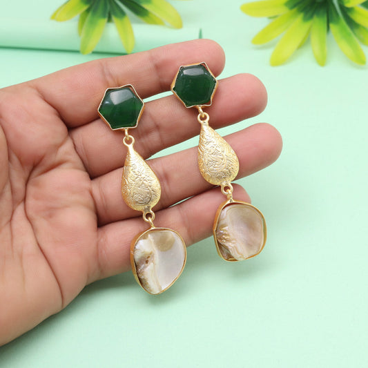 Spring Green Color Amrapali Earrings