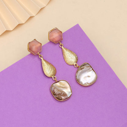 Rosy Pink Color Amrapali Earrings
