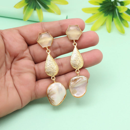 Classic White Color Amrapali Earrings
