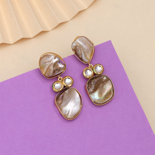 Silky White Color Amrapali Earrings