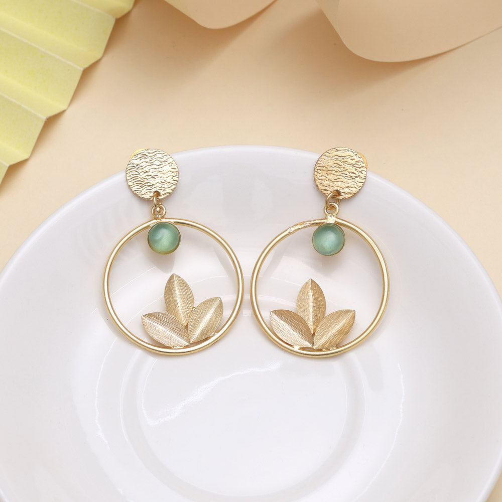 Light Leaf Green Color Amrapali Earrings