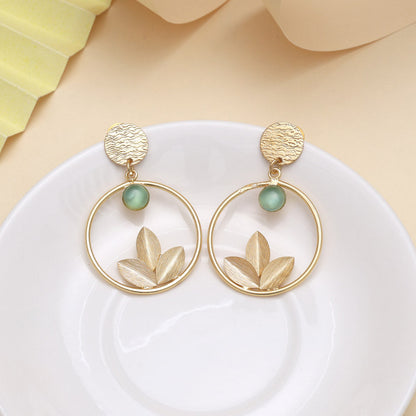 Light Leaf Green Color Amrapali Earrings