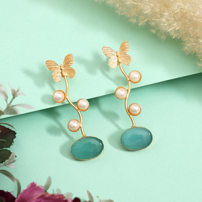 Earthy Pista Green Color Amrapali Earrings