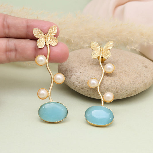 Refreshing Sky Blue Color Amrapali Earrings