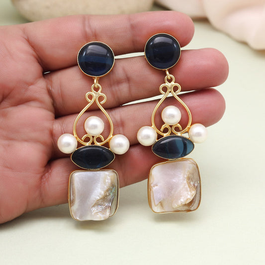 Cool Blue Color Amrapali Earrings