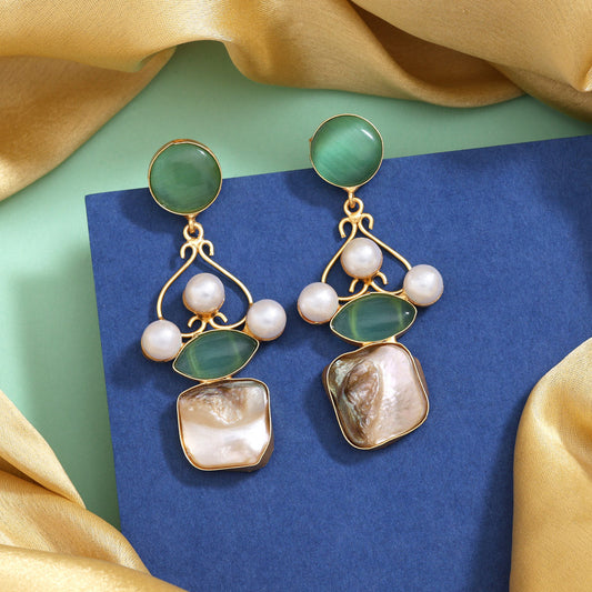 Lively Pista Green Color Amrapali Earrings