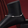 Silver Color Oxidised Anklets (ANK1118SLV)